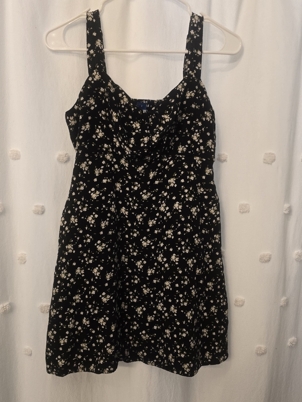 Old Navy Womens Sz Small Black Floral Strappy Sundress With Pockets
